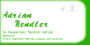 adrian mendler business card